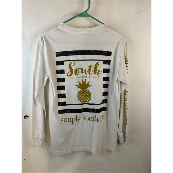 2 Simply Southern Tshirts long sleeves S small lot Pineapple and Turtle - Picture 11 of 13